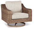 Beachcroft Beige Outdoor Swivel Lounge Chair - Ornate Home