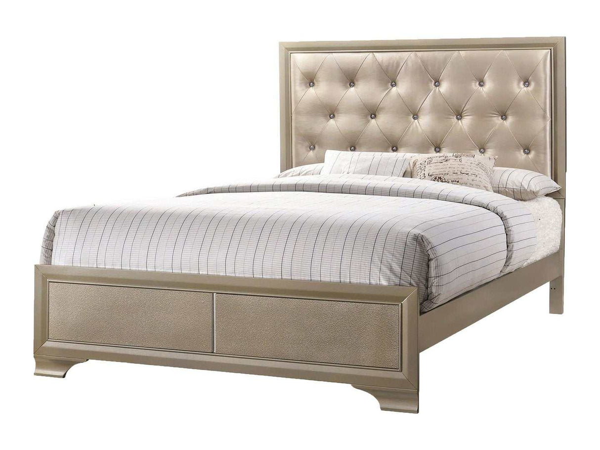 Beaumont Champagne Eastern King Bed - Ornate Home