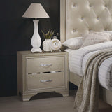 Beaumont Champagne Nightstand - Ornate Home