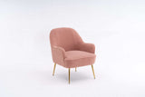 Volta Soft Pink Teddy Accent Chair - Ornate Home