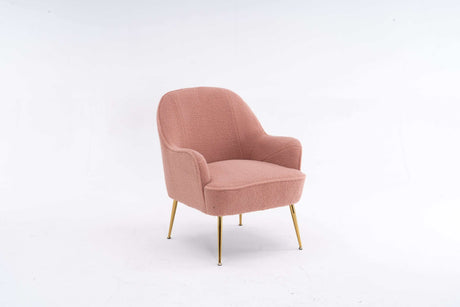 Volta Soft Pink Teddy Accent Chair - Ornate Home