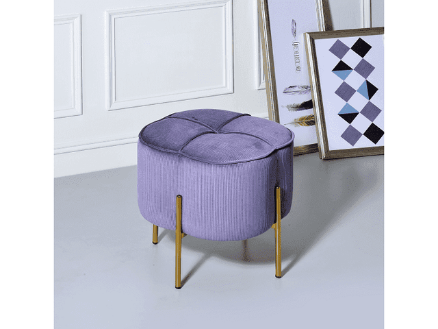 Bergia Lavender Velvet Ottoman - Ornate Home