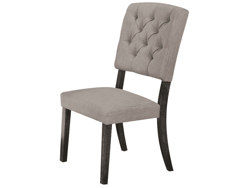 Bernard Fabric & Weathered Gray Oak Side Chair - Ornate Home