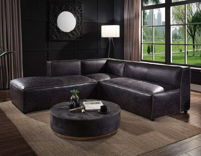 Birdie -Top Grain Leather - Modular Sectional Living Room Set - Ornate Home