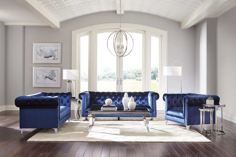 Bleker - Blue - Sofa & Loveseat - Ornate Home