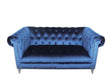 Bleker Blue Stationary Loveseat - Ornate Home