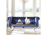 Bleker Blue Stationary Sofa - Ornate Home