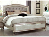 Bling Game Metallic Platinum Eastern King Panel Bed - Ornate Home