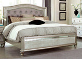 Bling Game Metallic Platinum Eastern King Panel Bed - Ornate Home