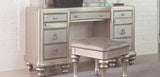 Bling Game Metallic Platinum Vanity Desk - Ornate Home