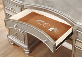 Bling Game Metallic Platinum Vanity Desk - Ornate Home