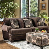 Bonaventura Brown Stationary Sofa & Loveseat 2pc - Ornate Home