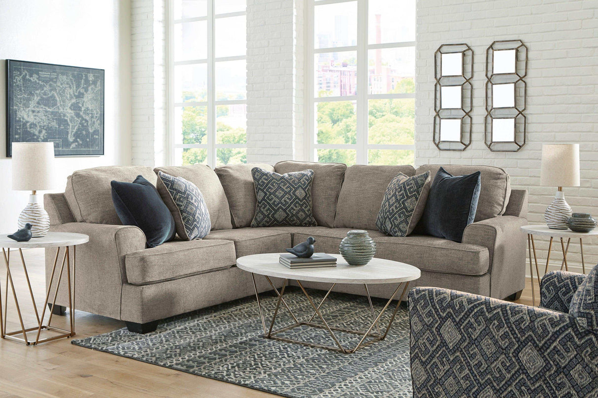 Bovarian Stone 2pc Sectional L Shape Sofa - Ornate Home