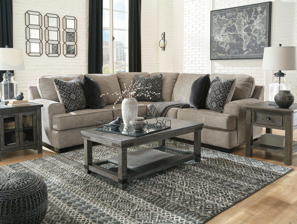 Bovarian Stone 2pc Sectional L Shape Sofa - Ornate Home