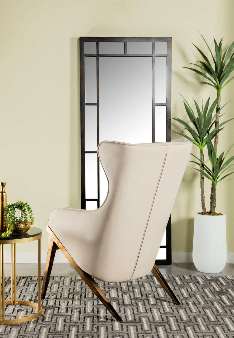 Bozarro - Cream & Bronze - Accent Chair - Ornate Home