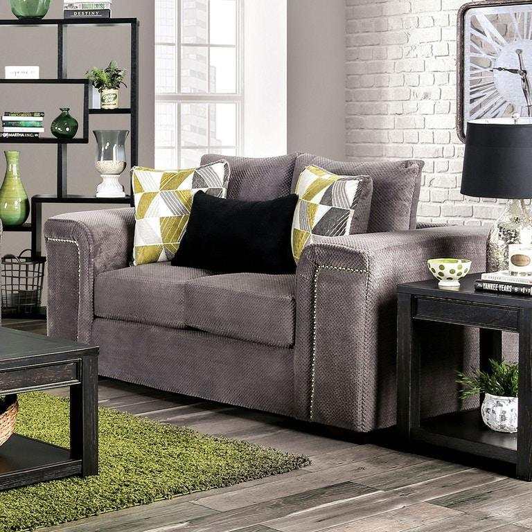 Bradford - Gray - Stationary Sofa & Loveseat - 2pc - Ornate Home