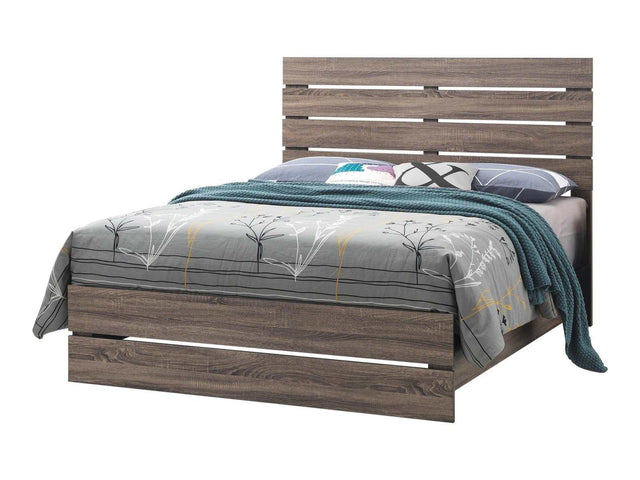 Brantford Barrel Oak Eastern King Panel Bed - Ornate Home