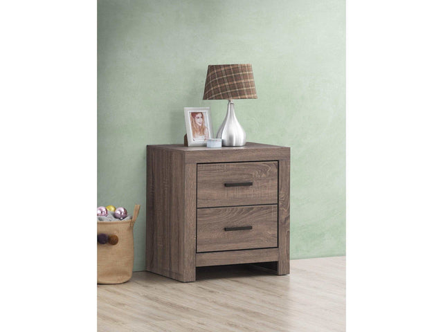 Brantford Barrel Oak Nightstand - Ornate Home