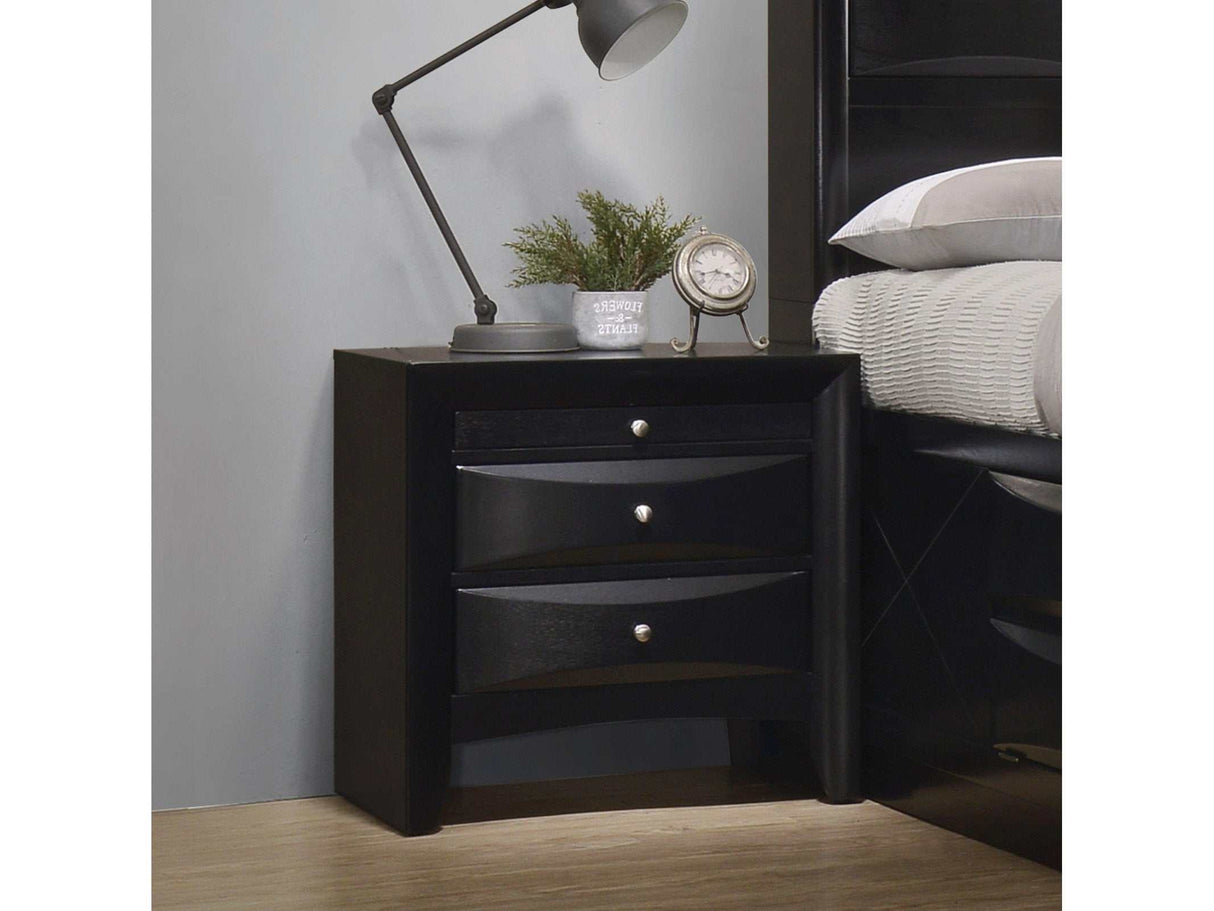 Briana Black Nightstand - Ornate Home