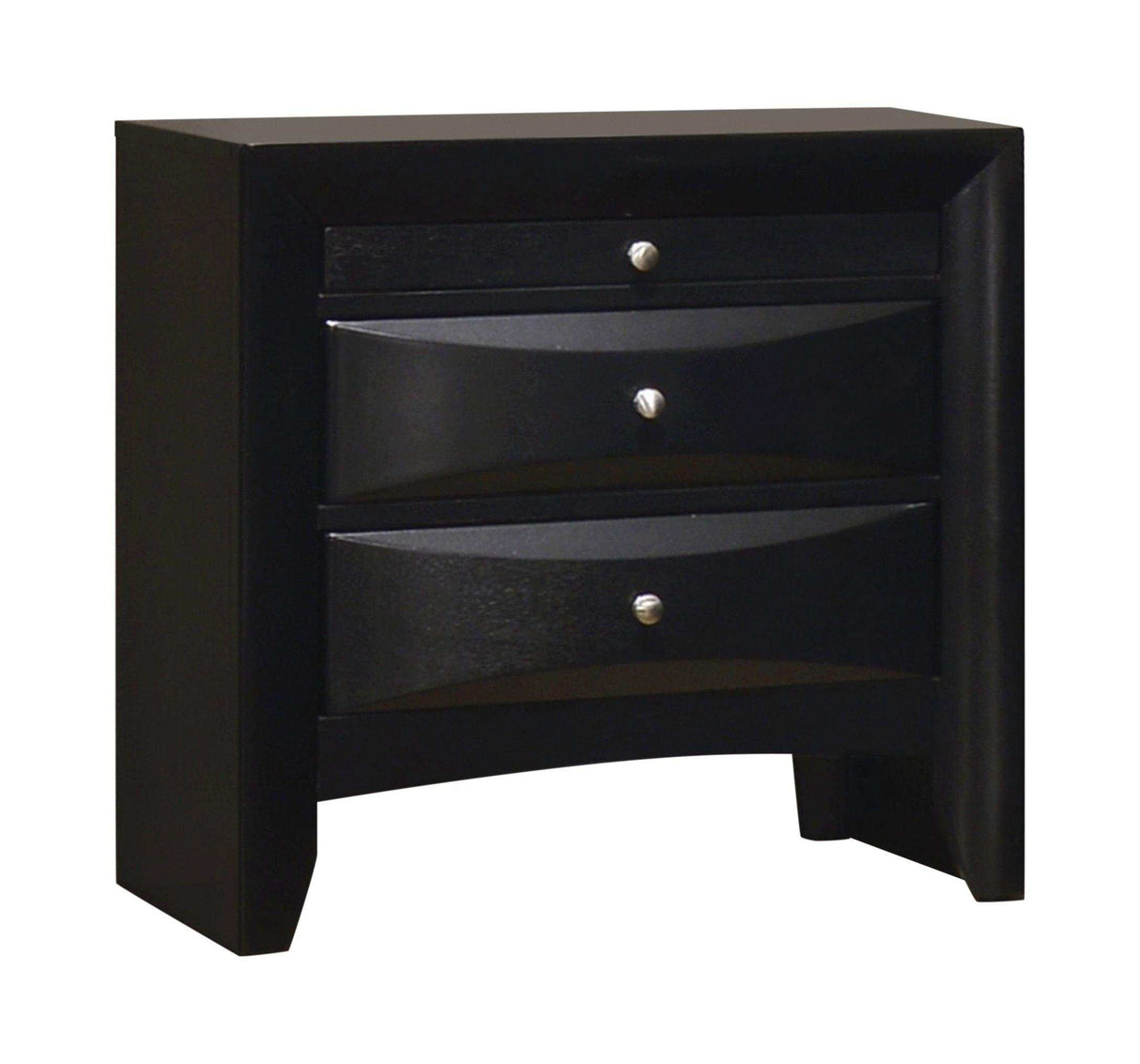 Briana Black Nightstand - Ornate Home