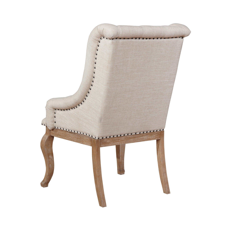 Brockway -  Cream & Barley Brown - Arm Chairs  (Set of 2) - Ornate Home
