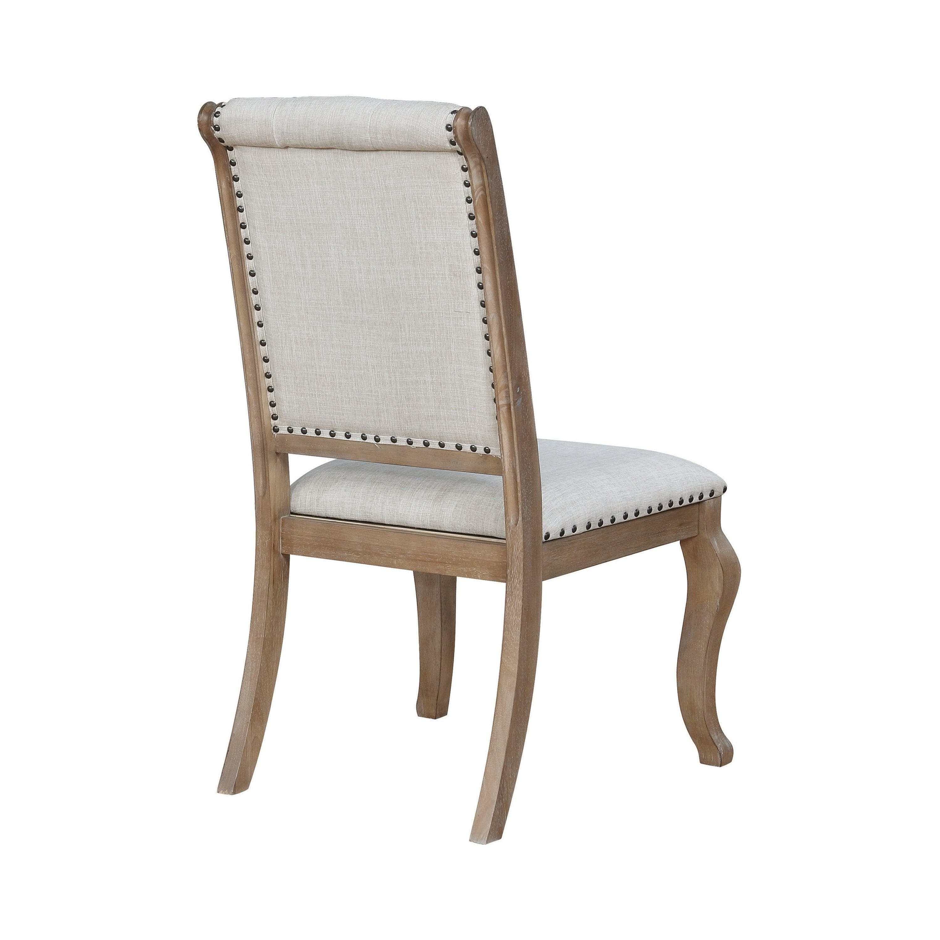 Brockway Cream Barley Brown Side Chairs (Set of 2) - Ornate Home