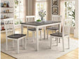 Brody White/Gray 5Piece Dining Set - Ornate Home