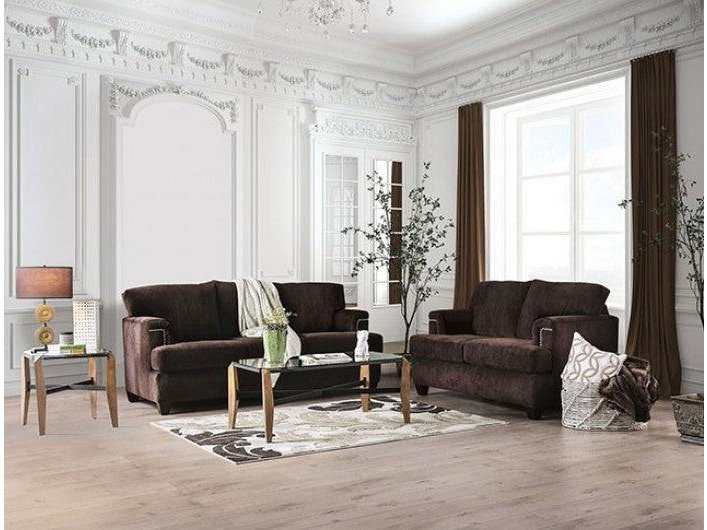 Brynlee - Chocolate - Stationary Sofa & Loveseat - 2pc - Ornate Home