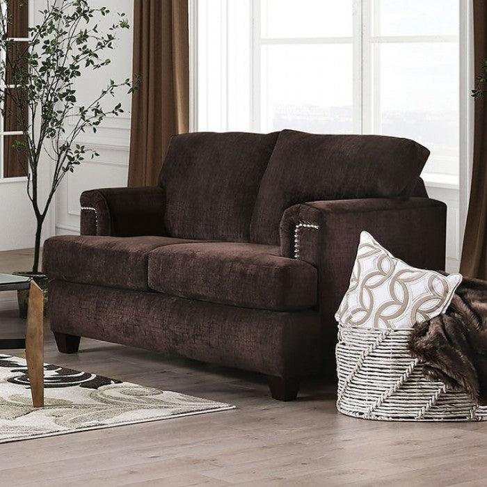 Brynlee - Chocolate - Stationary Sofa & Loveseat - 2pc - Ornate Home
