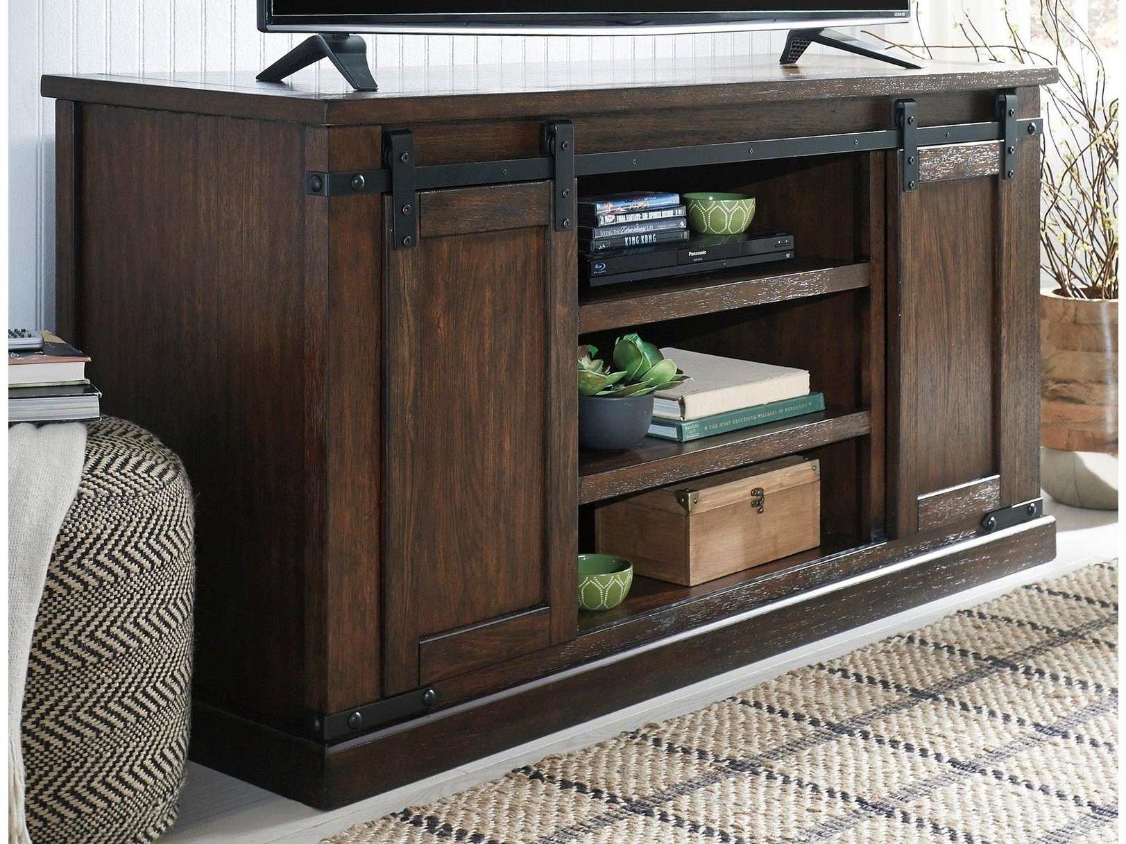 Budmore Rustic Brown 60" TV Stand - Ornate Home