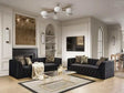 Buena Black Velvet Sofa & Loveseat / 2pc - Ornate Home