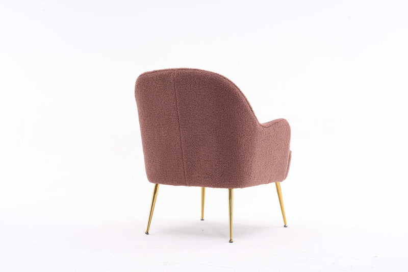 Volta Soft Red Teddy  Accent Chair