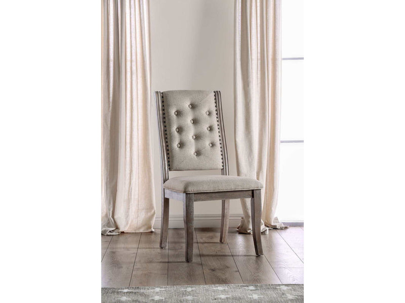 Patience Rustic Natural Tone & Beige Dining Chair (Set of 2) - Ornate Home