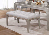 Diocles Silver & Gray Bench - Ornate Home