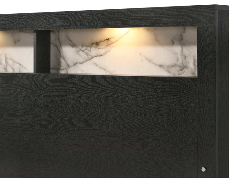 Cadence - Black - LED Panel Bedroom Set - Ornate Home