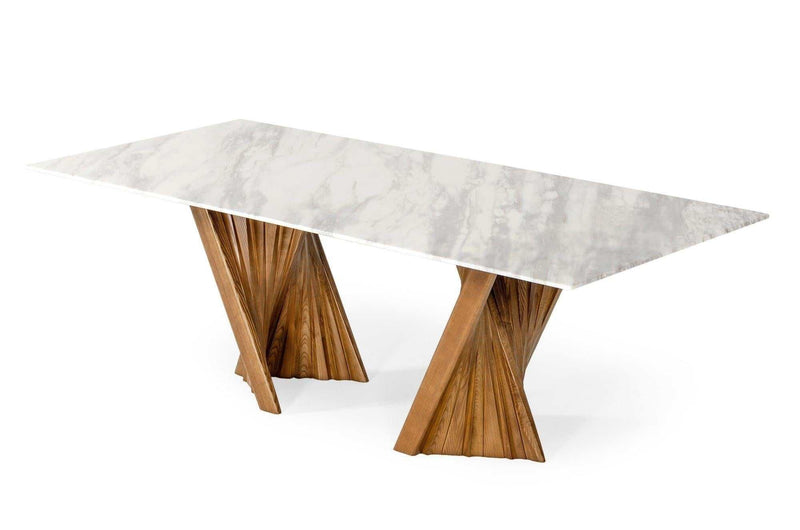 Cadence Walnut & Marble Dining Table - Ornate Home