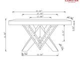 Caldwell VShaped Sofa Table W/ Glass Top - Ornate Home