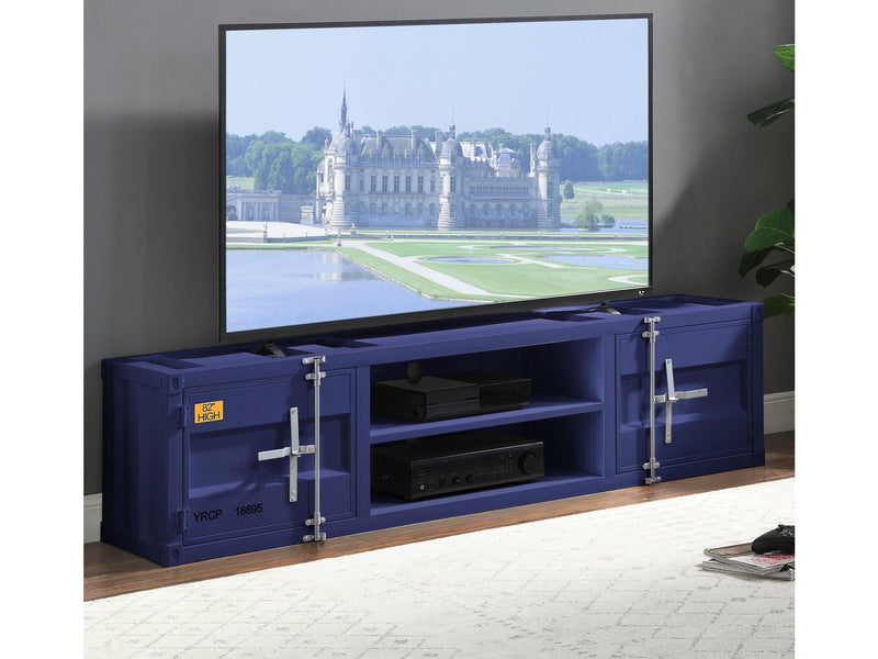 Cargo Blue TV Stand - Ornate Home