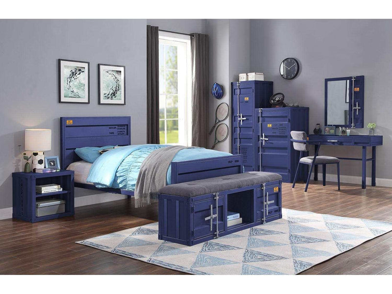 Cargo Blue Twin Bed - Ornate Home