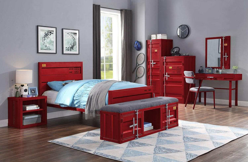 Cargo Red Twin Bed - Ornate Home