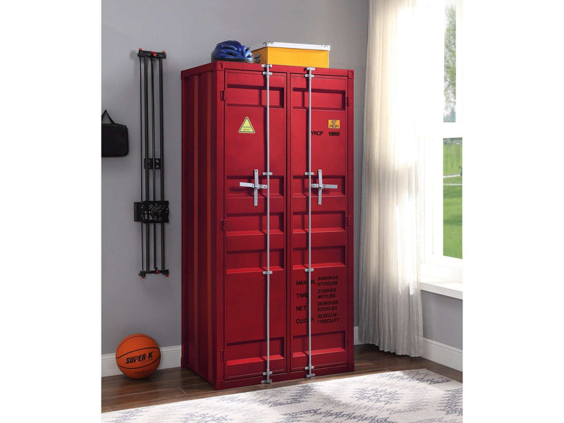 Cargo Red Wardrobe (Double Door) - Ornate Home