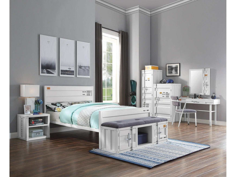 Cargo White Full Bed - Ornate Home