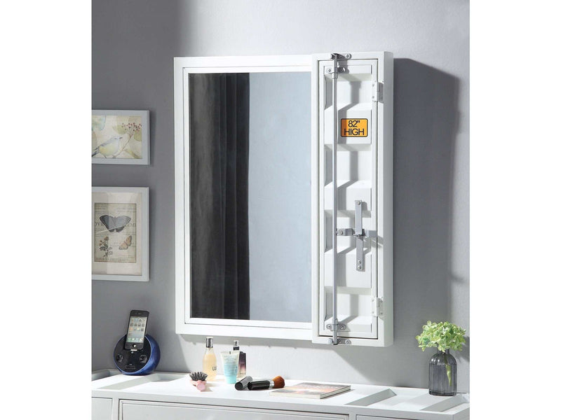 Cargo White Vanity Mirror - Ornate Home