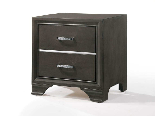 Carine II Gray Nightstand - Ornate Home