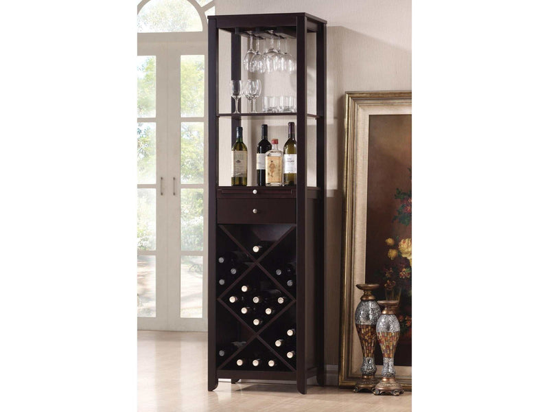 Casey Wenge Wine Cabinet - Ornate Home