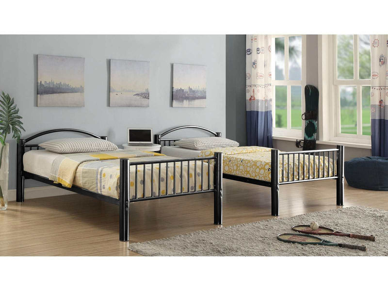 Cayelynn Black Bunk Bed (Twin/Twin) - Ornate Home