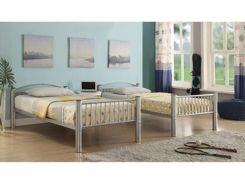 Cayelynn Silver Bunk Bed (Twin/Twin) - Ornate Home