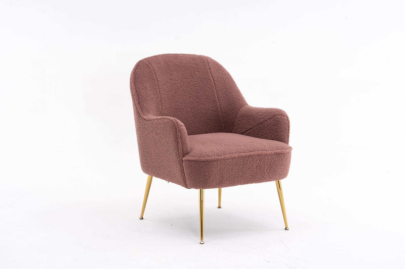 Volta Soft Red Teddy  Accent Chair