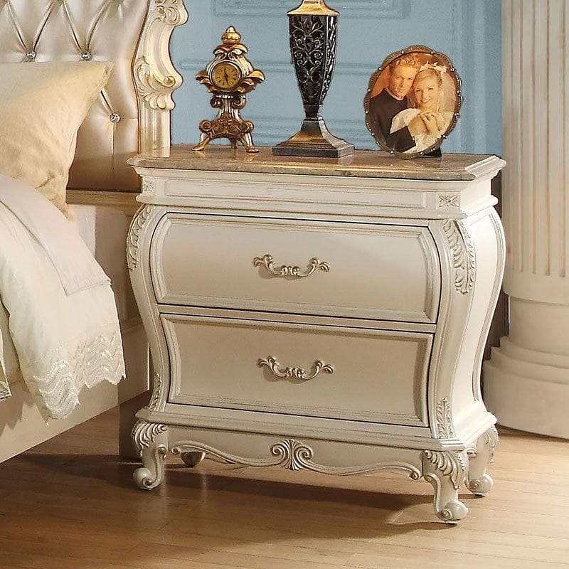 Chantelle Pearl White Nightstand - Ornate Home