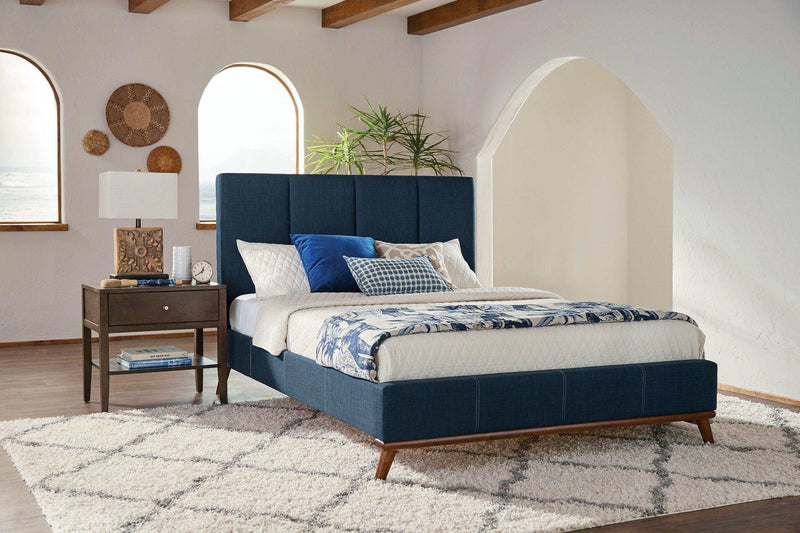 Charity Blue Eastern King Bed - Ornate Home